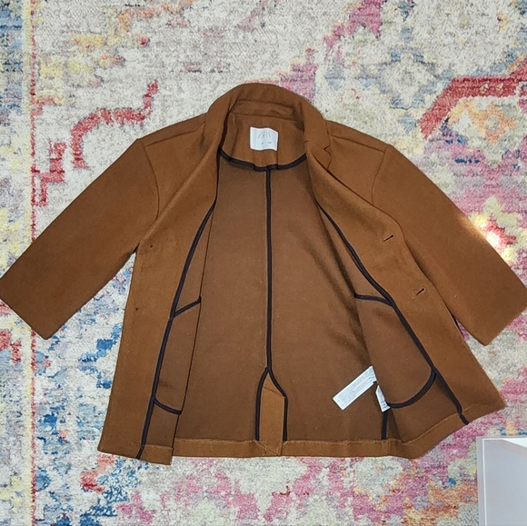 Zara Kids cloth Coat. Mid-Camel - Picture 4 of 6